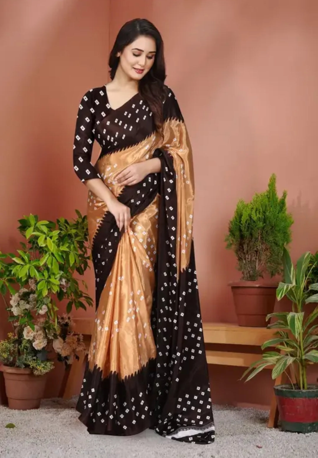 Chiffon silk saree