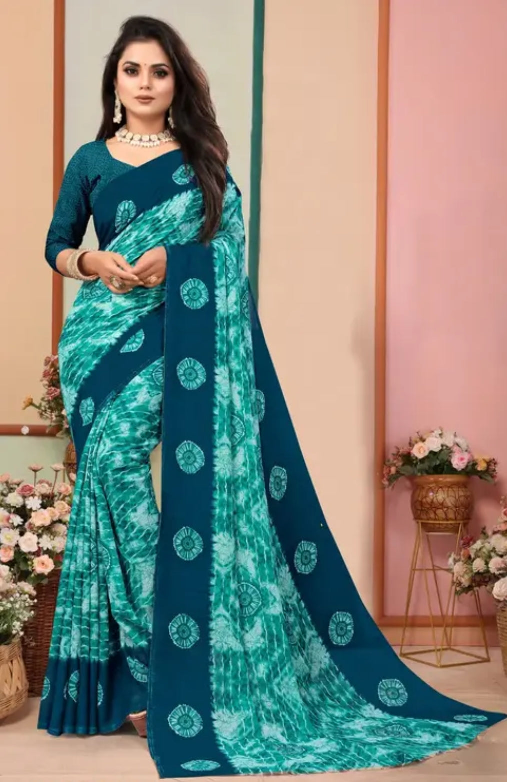 Bollywood style printed saree