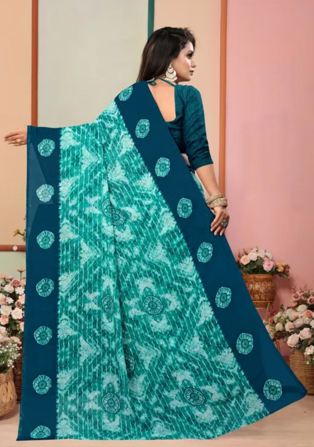 Bollywood style printed saree