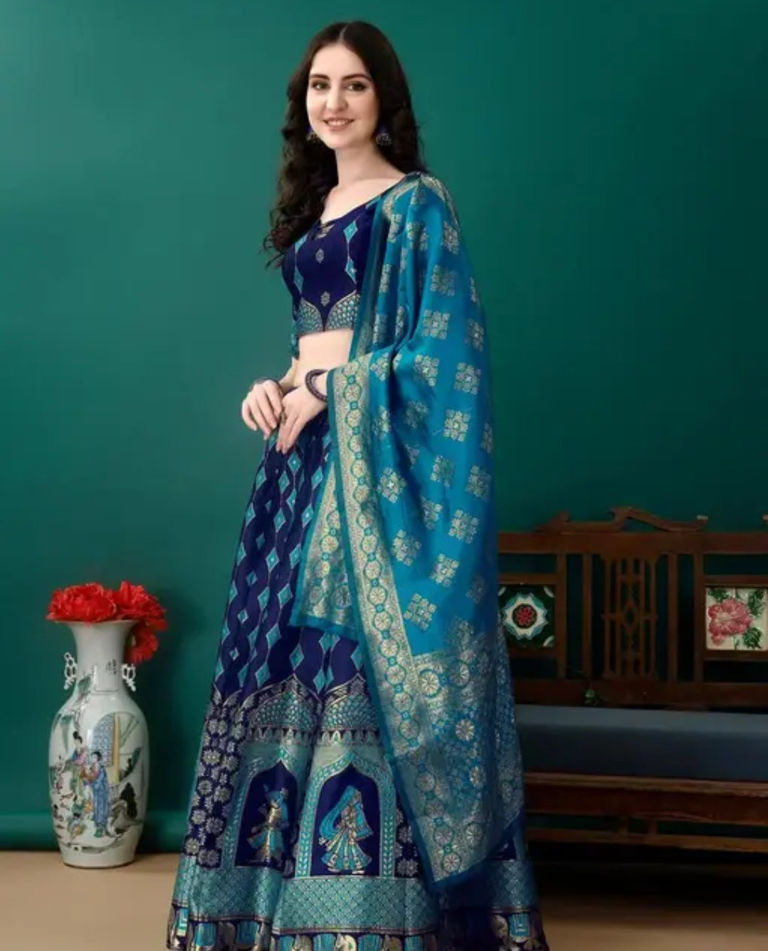 Banarasi silk lehenga
